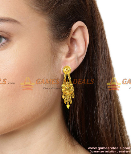 ER835 Traditional Pure Gold Plated Genuine Guarantee Earring Design